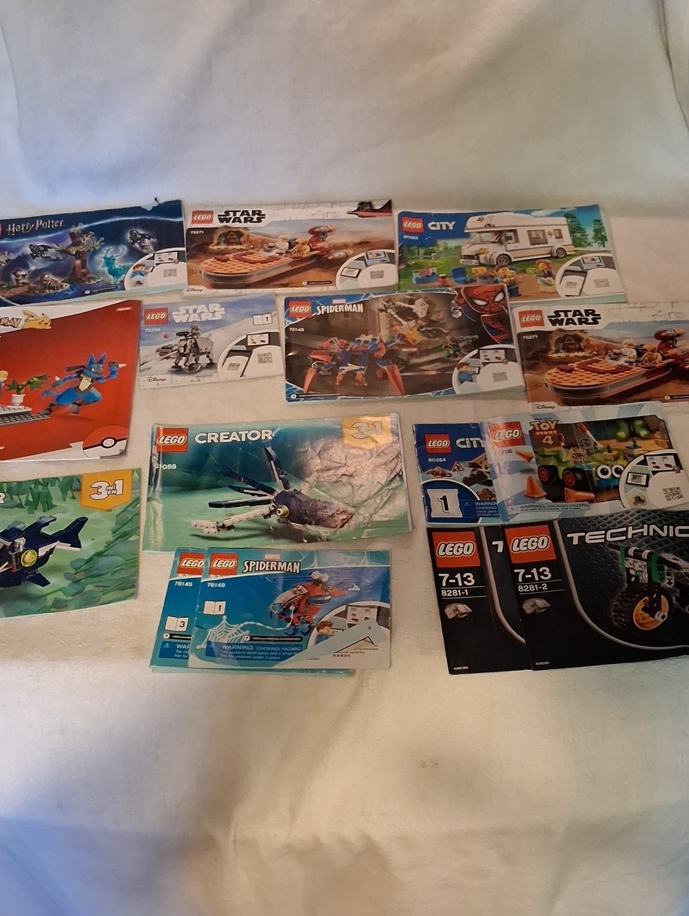 LEGO Instruction Manual Lot - Blue, White, Red Covers